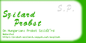 szilard probst business card